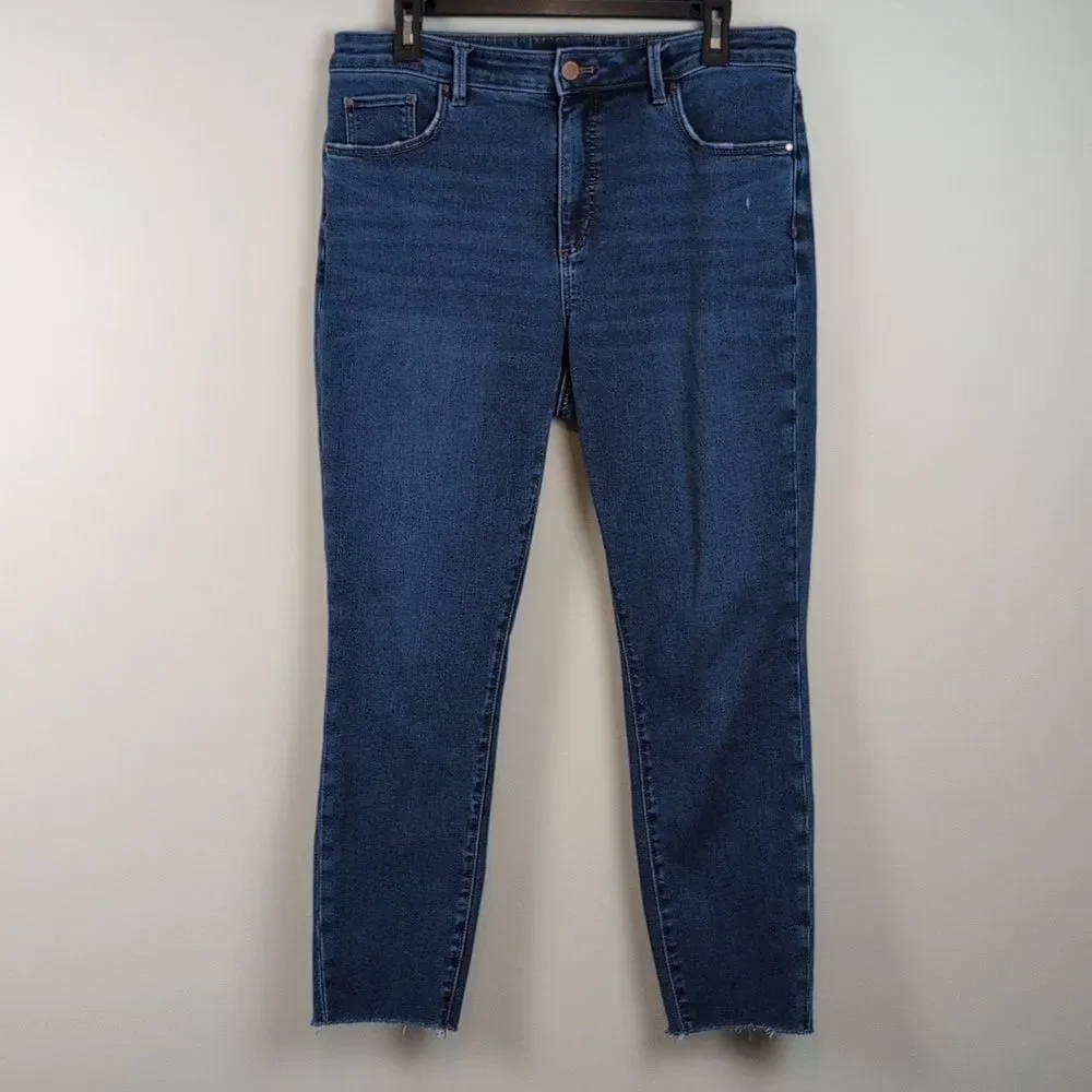 Classic Ann Taylor The Skinny Curvy Fit Blue Women's Jeans Size 12
